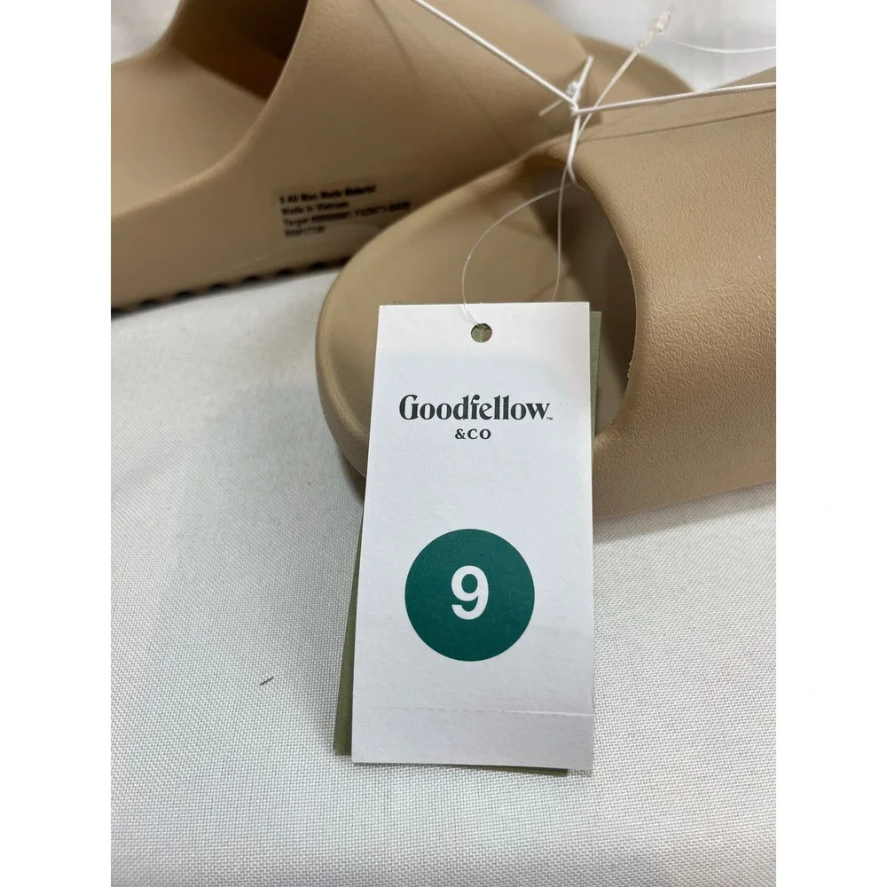 Goodfellow & Co Mens Tan Khaki Slide Sandals Size 9 F425071-Q4/23‎